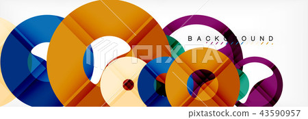 Geomtric modern backgrounds, rings abstract template 43590957