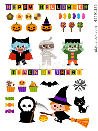 Halloween illustration material - Stock Illustration [43591326] - PIXTA