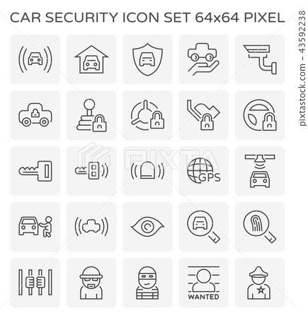 car security icon 43592238