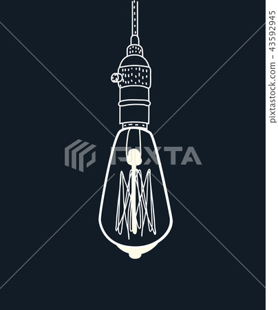 Vector drawing of an Edison Lightbulb  43592945