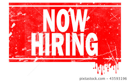 Now hiring in red frame Now hiring in red frame 43593196