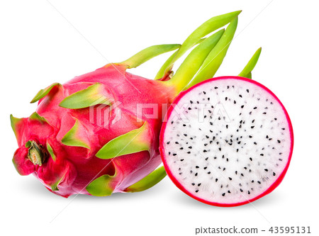 Dragon fruit isolated on white clipping path 43595131