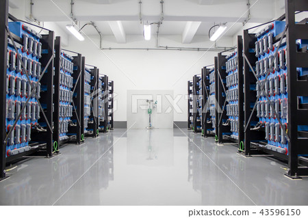 Battery Room for Backup Power in Factory Battery Room for Backup Power in Factory 43596150