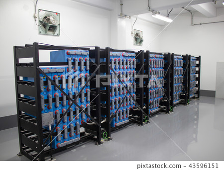 Battery Room for Backup Power in Factory Battery Room for Backup Power in Factory 43596151