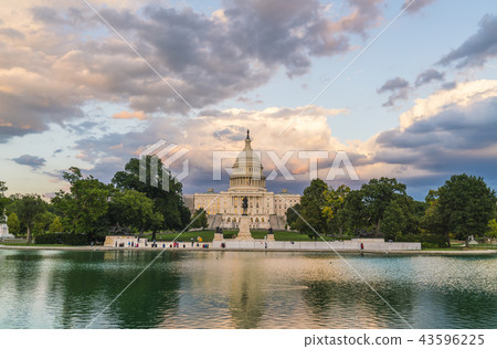 The United States Capitol building at sunset  43596225