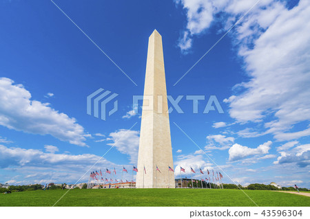 washington dc,Washington monument on sunny day 43596304