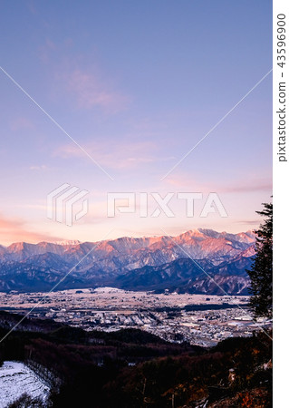 Winter scenery of Shinshu and Omachi city Winter scenery of Shinshu and Omachi city 43596900