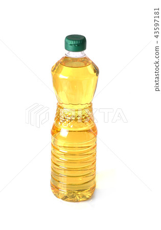 Bottle of oil isolated on white background Bottle of oil isolated on white background 43597181