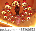Many lamps hang the ceiling. 43598652