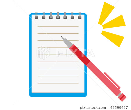 Notepad pencil 43599437