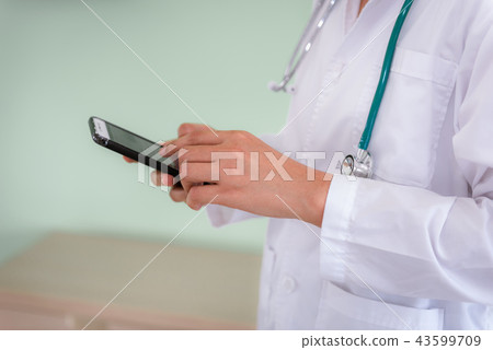 Closeup of female medical doctor Closeup of female medical doctor 43599709