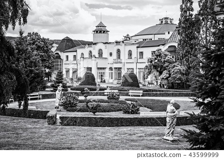 Historical buildings in Piestany spa, colorless 43599999