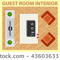 cozy guest room interior with furnishing interior 43603633