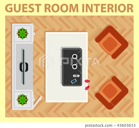 cozy guest room interior with furnishing interior 43603633