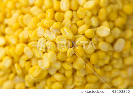 peeled mung beans on background. top view peeled mung beans on background. top view 43603800