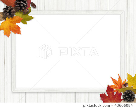 Background-Autumn-Fallen Leaves-Nuts-Frame Background-Autumn-Fallen Leaves-Nuts-Frame 43606094