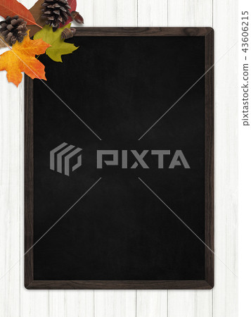 Background-Autumn-Fallen Leaves-Nuts-Frame 43606215