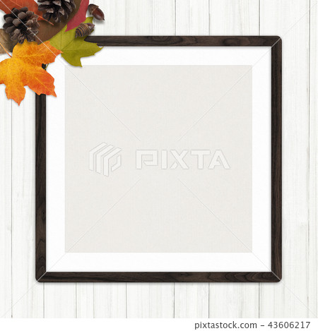Background-Autumn-Fallen Leaves-Nuts-Frame Background-Autumn-Fallen Leaves-Nuts-Frame 43606217