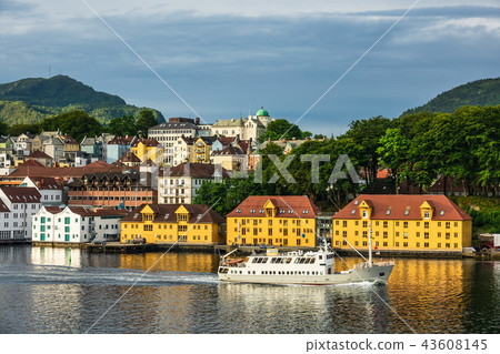 View to the city Bergen in Norway 43608145