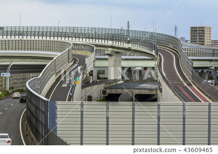 愛知縣名古屋城市景觀國道302號名稱二環高針JCT 43609465