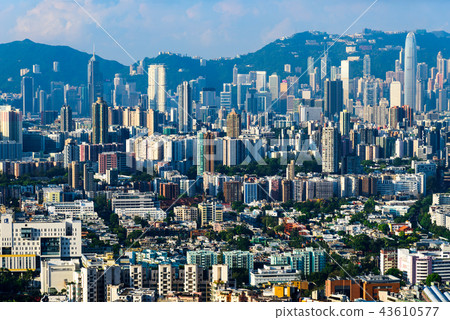 Buildings of Hong Kong view from the Lion rock 43610577