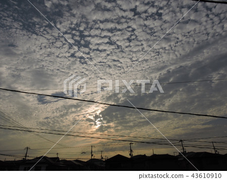 City view early cloudy sky 43610910