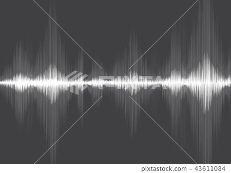 Classic Earthquake Wave on Grey background Classic Earthquake Wave on Grey background 43611084