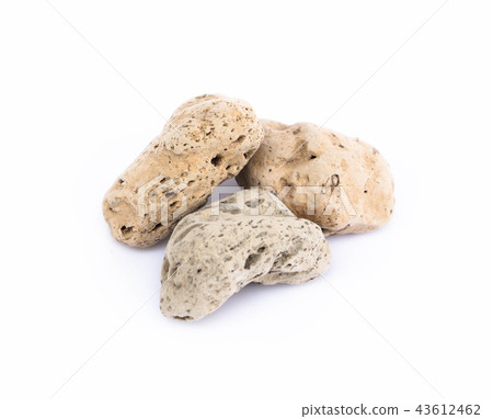 Pumice stone or volcanic rocks on white 43612462