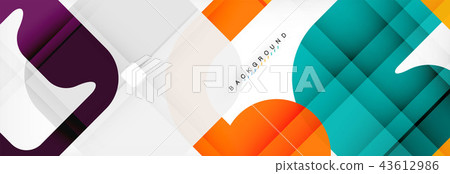Square geometric background, multicolored template for business or technology presentation or web Square geometric background, multicolored template for business or technology presentation or web 43612986