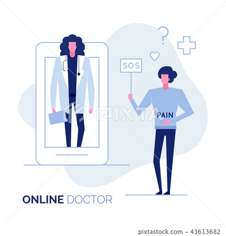 Online Doctor illustration 3 43613682