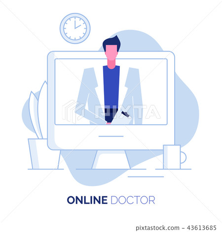 Online Doctor illustration 1 43613685