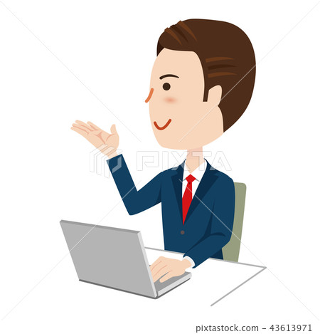 Businessman desk work 43613971