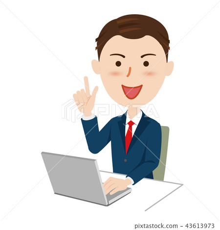 Businessman desk work 43613973