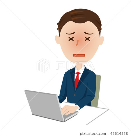 Businessman desk work Businessman desk work 43614358