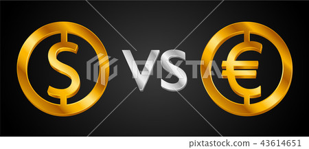 Design concept US dollar sign VS Euro icon 43614651