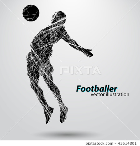 silhouette of a football player 43614801