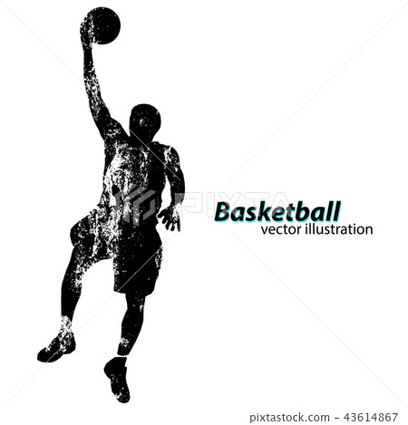 Silhouette of a basketball player. Silhouette of a basketball player. 43614867
