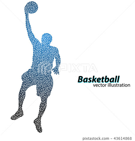 Basketball player of the triangles. Basketball player of the triangles. 43614868