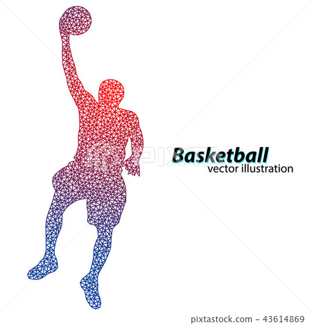 Basketball player of the triangles. Basketball player of the triangles. 43614869
