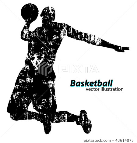 Silhouette of a basketball player. 43614873