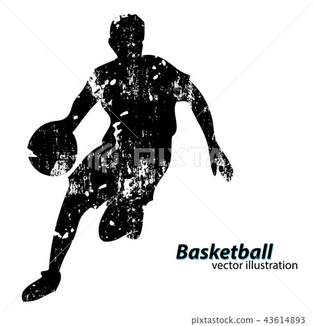 Silhouette of a basketball player. 43614893