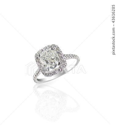 Huge cushion cut diamond wedding engagement ring 43616285