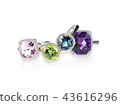 Multi colored fine gemstone ring grouping set 43616296