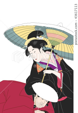 秋天的顏色女人在雪中 秋天的顏色女人在雪中 43617113