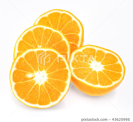 Orange slice isolated on white background 43620998