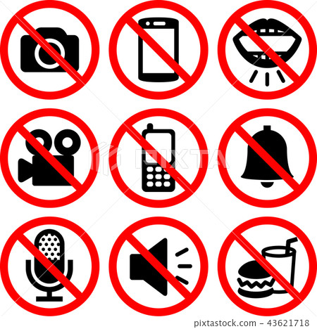 禁止的項目圖標集 43621718