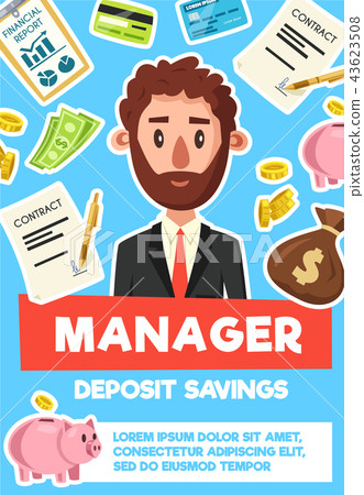 Businessman manager profession vector poster Businessman manager profession vector poster 43623508