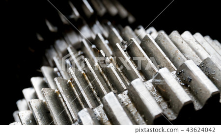 close up gear wheel rotate concept. spare part close up gear wheel rotate concept. spare part 43624042