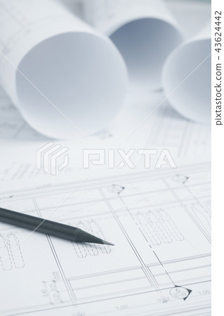 pencil on architectural drawing paper and rolls pencil on architectural drawing paper and rolls 43624442