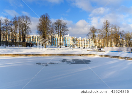 Catherine palace and park in winter. Pushkin Catherine palace and park in winter. Pushkin 43624856